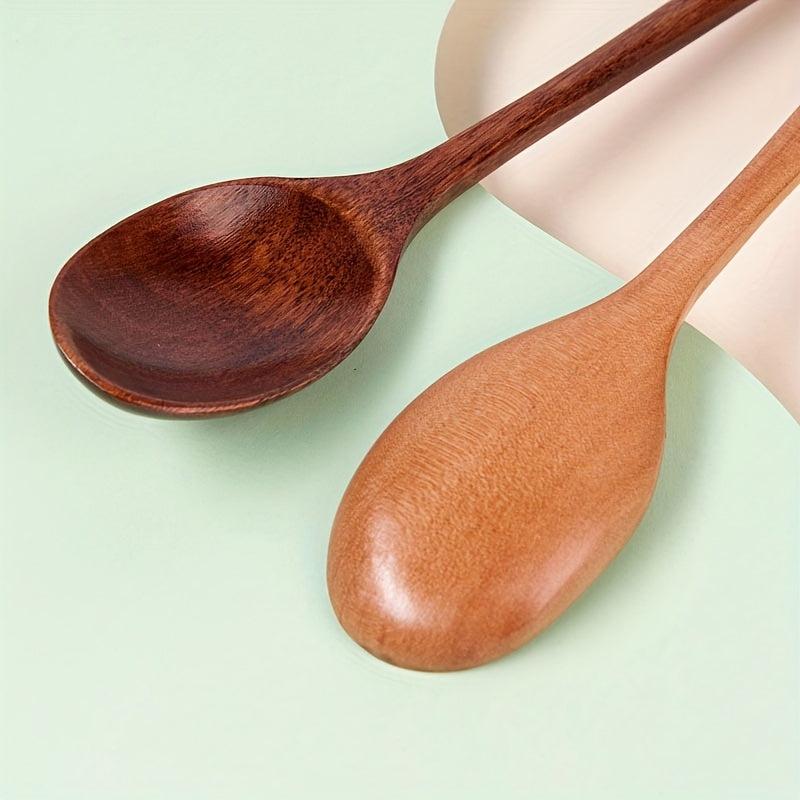 1Pcs Wooden Spoon Bamboo Kitchen Cooking Utensil Tool Soup Teaspoon