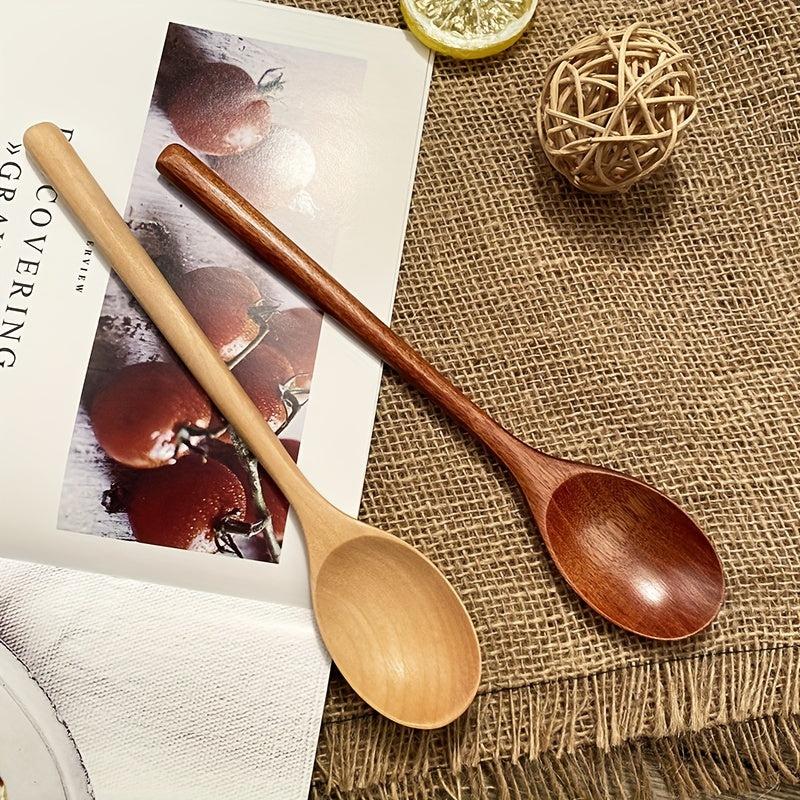 1Pcs Wooden Spoon Bamboo Kitchen Cooking Utensil Tool Soup Teaspoon