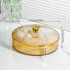 Large Capacity Snack Serving Tray Candy Servers Divided Candy Jar