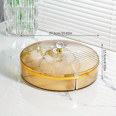 Large Capacity Snack Serving Tray Candy Servers Divided Candy Jar