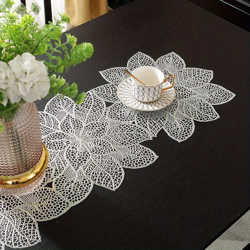 PVC Hollow Flower Table Runner for Holidays Parties