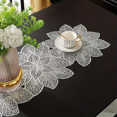 PVC Hollow Flower Table Runner for Holidays Parties
