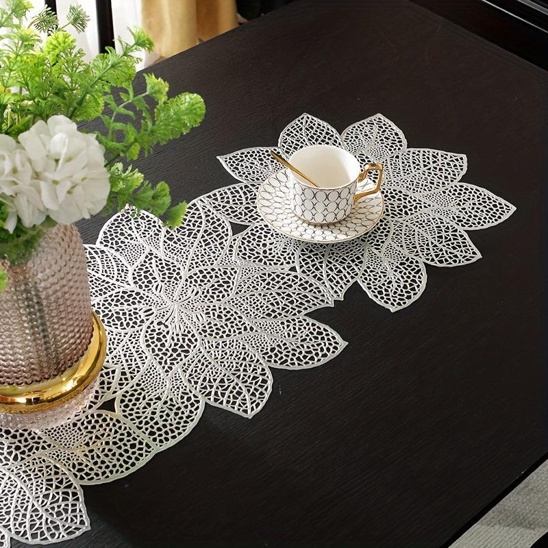 PVC Hollow Flower Table Runner for Holidays Parties