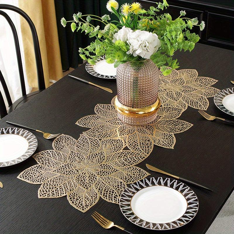 PVC Hollow Flower Table Runner for Holidays Parties