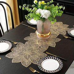 PVC Hollow Flower Table Runner for Holidays Parties