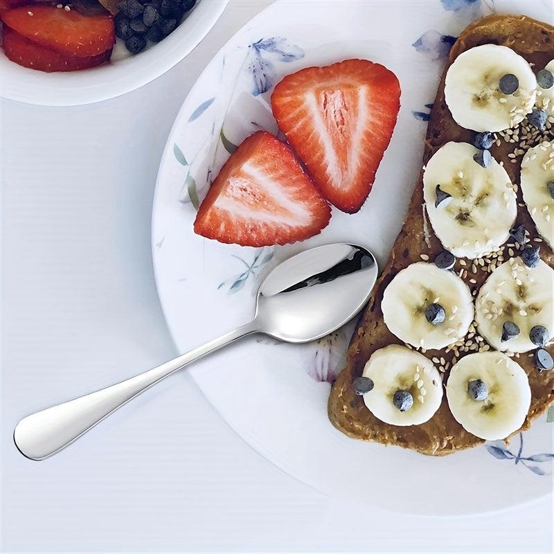 24pcs Stainless Steel Dessert Spoon Set Modern Tea Coffee Ice Cream Reusable