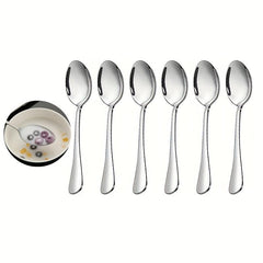 24pcs Stainless Steel Dessert Spoon Set Modern Tea Coffee Ice Cream Reusable