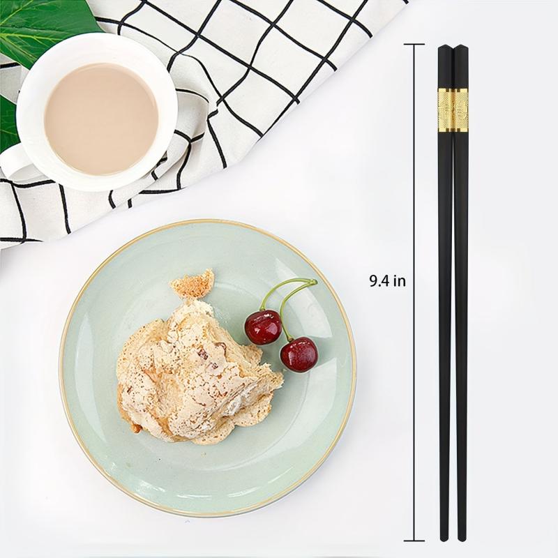 10 Pairs Non Slip Fiberglass Chopsticks Reusable Dishwasher Safe Easy To Clean