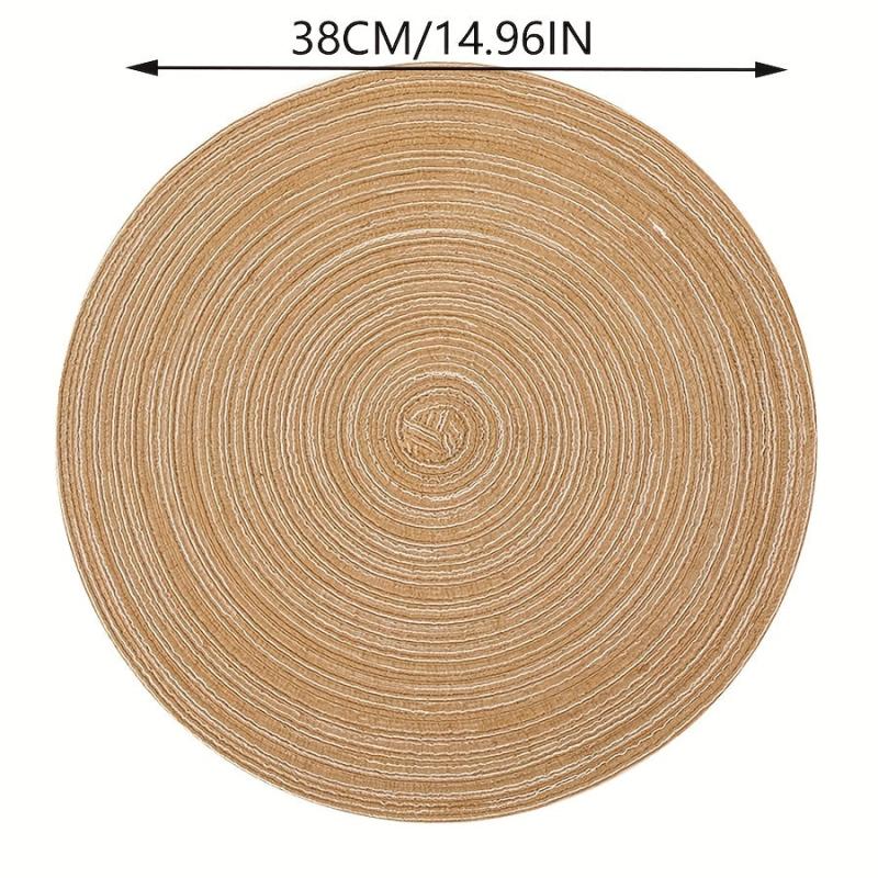 6pcs Round Cotton Placemat Nordic Style Heat Insulation Table Pad Lace Placemat