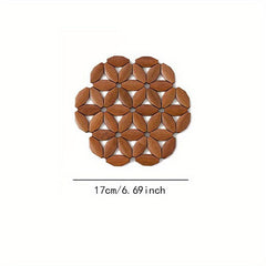 High Temp Resistant Bamboo Pot Mat Heat Insulation for Kitchen Plates