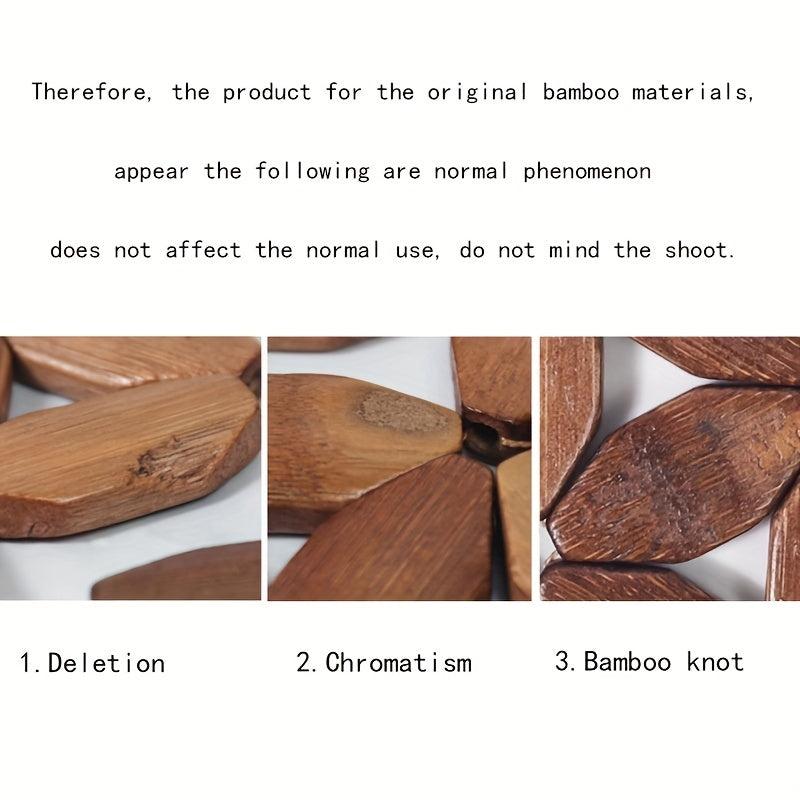 High Temp Resistant Bamboo Pot Mat Heat Insulation for Kitchen Plates