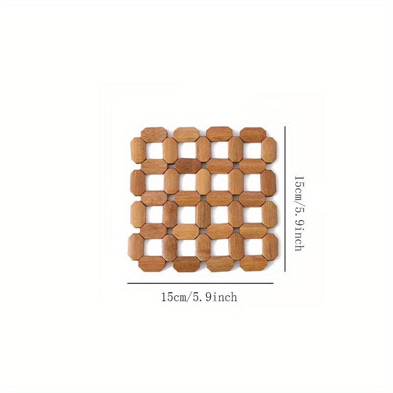 High Temp Resistant Bamboo Pot Mat Heat Insulation for Kitchen Plates