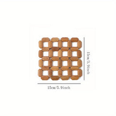 High Temp Resistant Bamboo Pot Mat Heat Insulation for Kitchen Plates