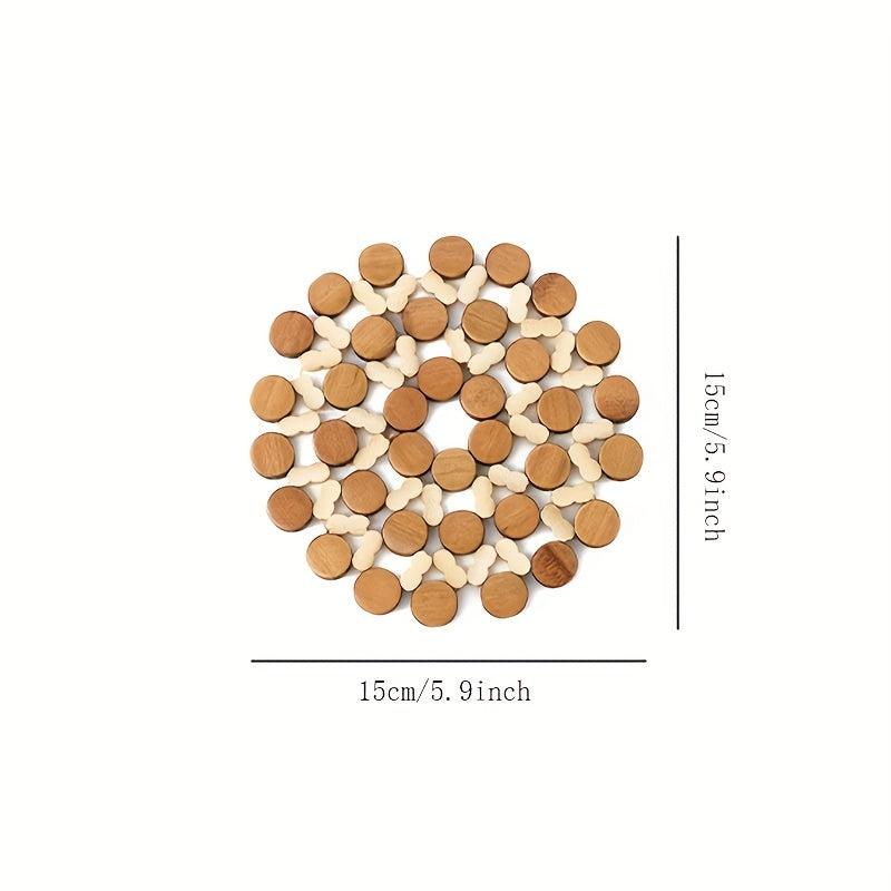 High Temp Resistant Bamboo Pot Mat Heat Insulation for Kitchen Plates
