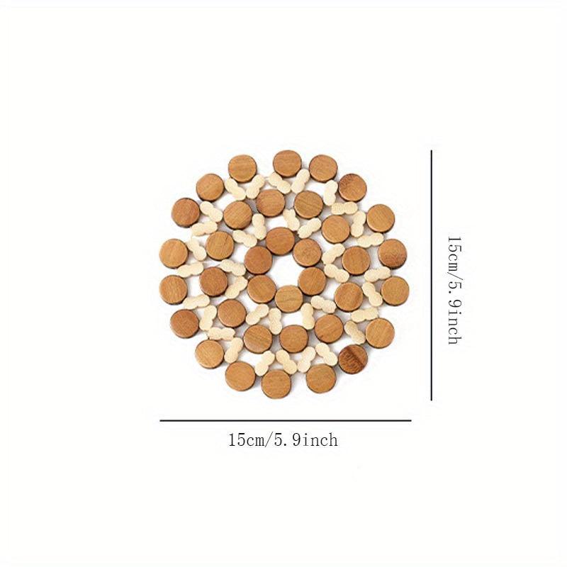 High Temp Resistant Bamboo Pot Mat Heat Insulation for Kitchen Plates
