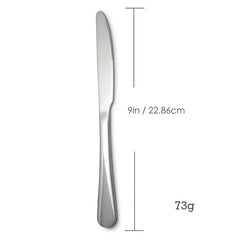 6PCS Dinner Knives Stainless Steel Silverware Set Classic Flatware Set