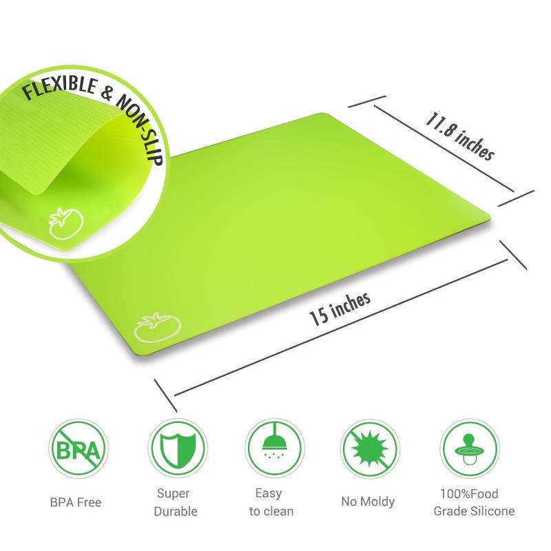 7pcs Colorful Cutting Mats Food Icons BPA Non Porous