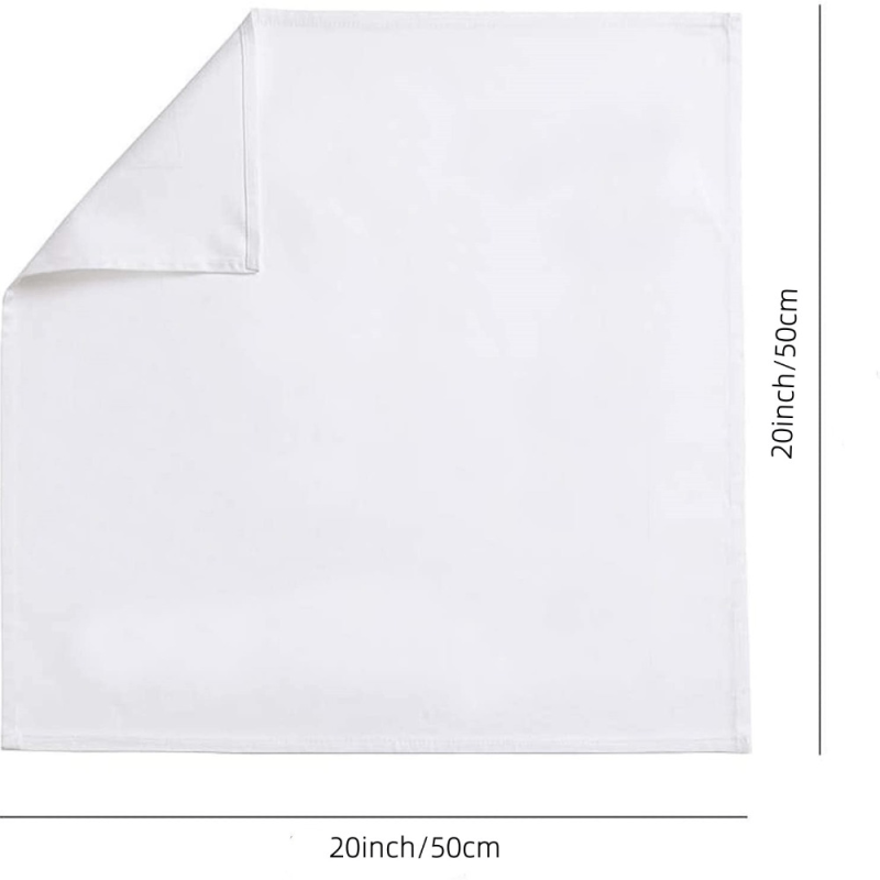 6pcs Cloth Napkins 50.8x50.8 Cm Washable & Reusable Table Dinner Napkins