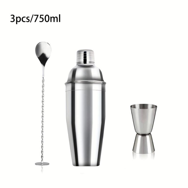 9pcs Bartender Kit 750ml Stainless Steel Cocktail Shaker Set for Bar Pub Club