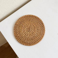 1Pc Natural Rattan Coaster Table Mat Cup Mat Tea Coffee Mug Drinks Holder Pad