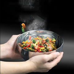 4pcs Stainless Steel Anti-Scalding Noodle Salad Bowls