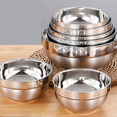 4pcs Stainless Steel Anti-Scalding Noodle Salad Bowls