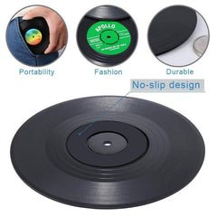 Set of 6 Retro Vinyl Record Coasters - Prevent Furniture from Scratches