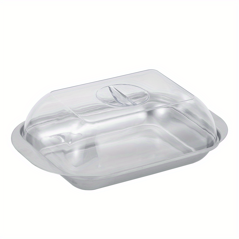 Stainless Steel Butter Dish with Lid - Transparent and Durable Butter Container