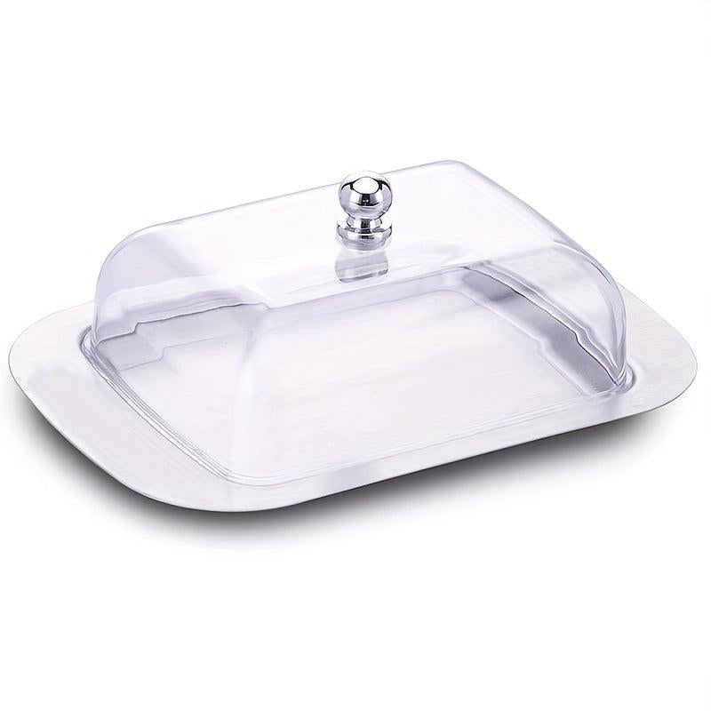Stainless Steel Butter Dish with Lid - Transparent and Durable Butter Container