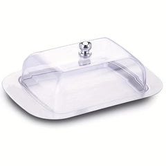 Stainless Steel Butter Dish with Lid - Transparent and Durable Butter Container