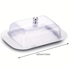 Stainless Steel Butter Dish with Lid - Transparent and Durable Butter Container