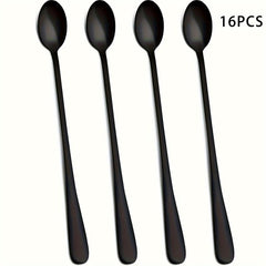 4pcs Stainless Steel Long Handle Ice Scoop and Coffee Spoon