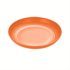 4pcs Plastic Dinner Plate 22.86 Cm Reusable Round Salad Plate