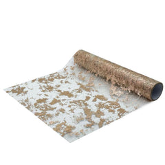 Polyester Table Runner With Foil Stamping Sequin Glitter Metallic Foil