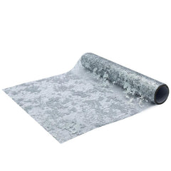 Polyester Table Runner With Foil Stamping Sequin Glitter Metallic Foil