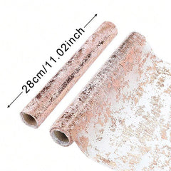 Polyester Table Runner With Foil Stamping Sequin Glitter Metallic Foil