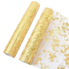 Polyester Table Runner With Foil Stamping Sequin Glitter Metallic Foil