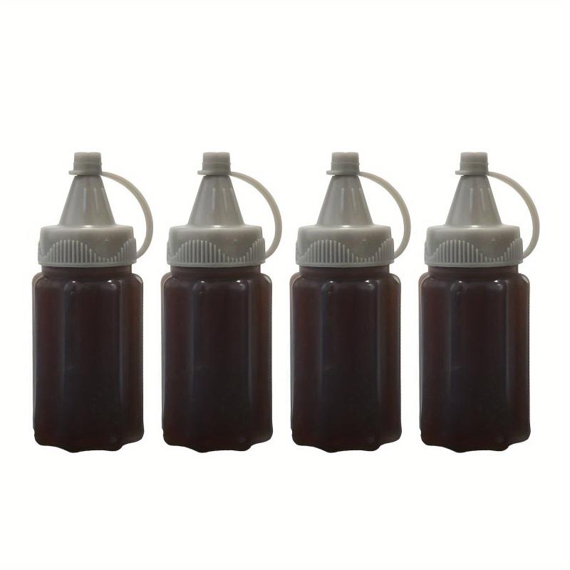 4Pcs Mini Squeeze Bottles Refillable Condiment Dispenser with Flip Top