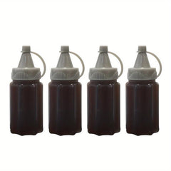 4Pcs Mini Squeeze Bottles Refillable Condiment Dispenser with Flip Top