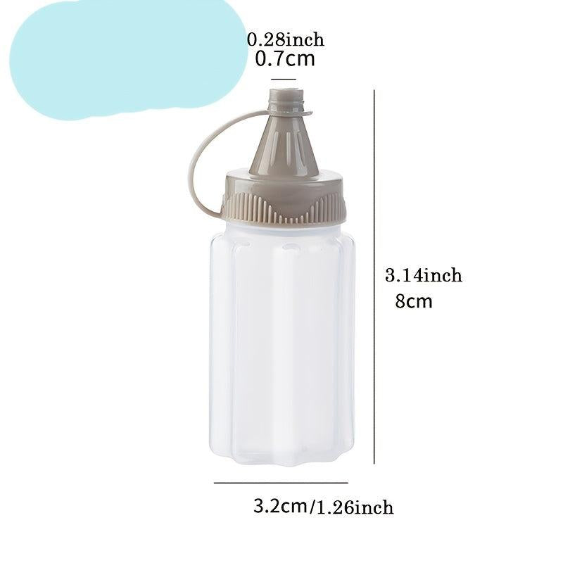 4Pcs Mini Squeeze Bottles Refillable Condiment Dispenser with Flip Top