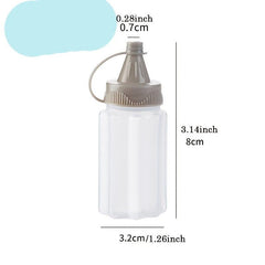 4Pcs Mini Squeeze Bottles Refillable Condiment Dispenser with Flip Top
