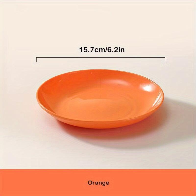 4pcs Reusable Plastic Dinner Plates, BPA-Free, Indoor/Outdoor Multifunctional