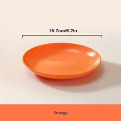 4pcs Reusable Plastic Dinner Plates, BPA-Free, Indoor/Outdoor Multifunctional