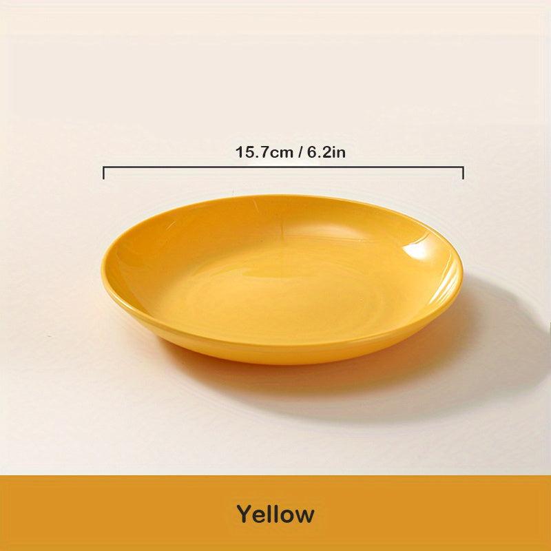 4pcs Reusable Plastic Dinner Plates, BPA-Free, Indoor/Outdoor Multifunctional