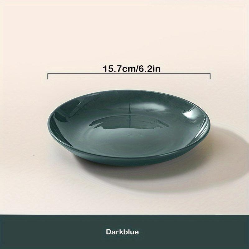 4pcs Reusable Plastic Dinner Plates, BPA-Free, Indoor/Outdoor Multifunctional