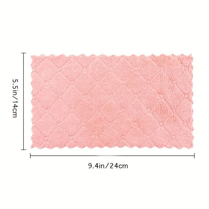 10pcs Microfiber Dishwashing Towels Absorbent Cleaning Rags Kitchen Supplies