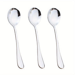6pcs Slotted Serving Spoons Stainless Steel Buffet Restaurant Dinner Spoon