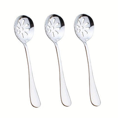 6pcs Slotted Serving Spoons Stainless Steel Buffet Restaurant Dinner Spoon