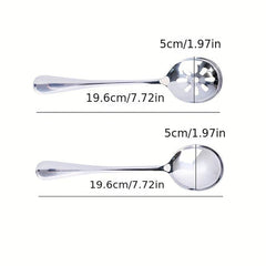 6pcs Slotted Serving Spoons Stainless Steel Buffet Restaurant Dinner Spoon
