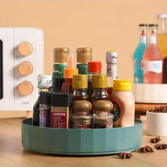 Rotating Storage Rack Table Top Soy Sauce Bottle Condiment Storage